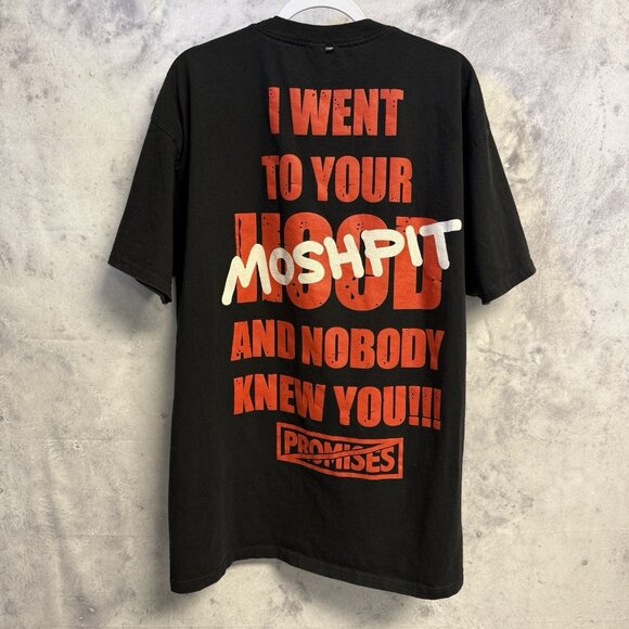 Broken Promises T Shirt Mens 2XL Black Moshpit Black Short Sleeve - Picture 2 of 15